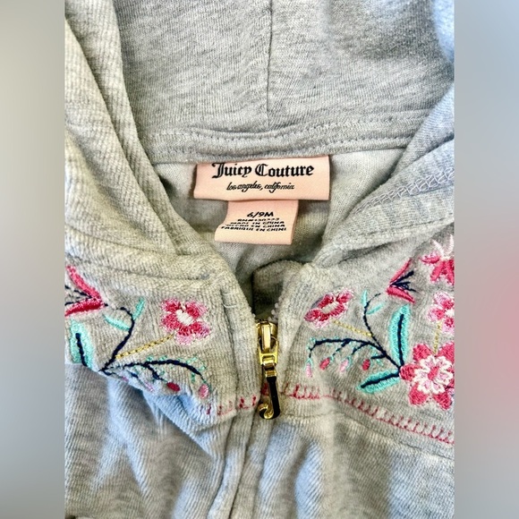 JUICY COUTURE VELOUR JACKET (GREY) SZ 6/9m - Picture 3 of 4